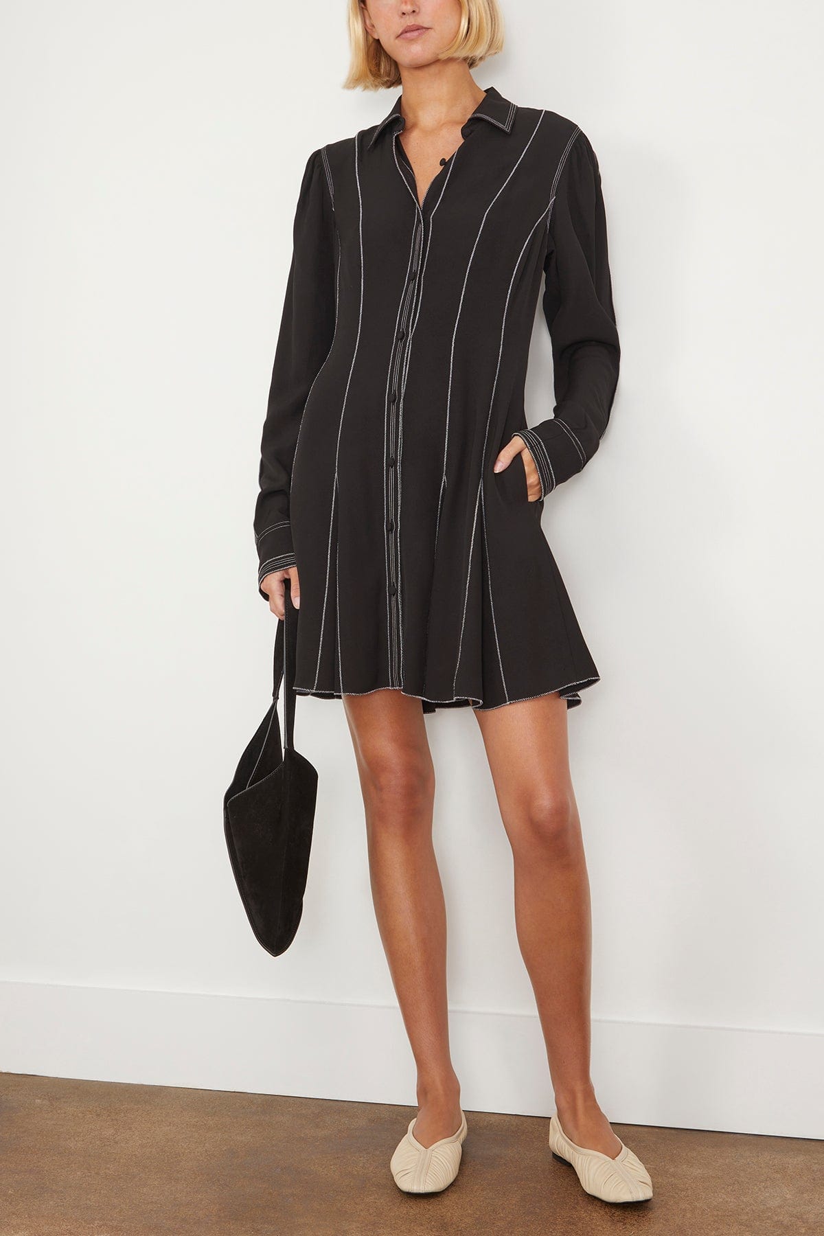 Ulla Johnson Casual Dresses Roanne Dress in Noir Ulla Johnson Roanne Dress in Noir