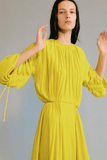 Lanvin Fitted Waist Midi Dress in Chamomile