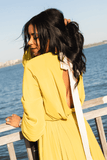 Lanvin Fitted Waist Midi Dress in Chamomile