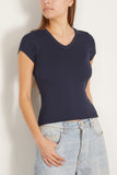 Flore Flore Tops Jill Baby Tee in Navy Flore Flore Jill Baby Tee in Navy