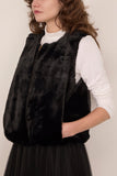 Forte Forte Eco Fur Vest in Noir