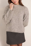 Forte Forte Stretch Baby Suri Alpaca Oversized Sweater in Pearl