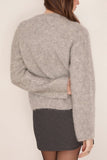 Forte Forte Stretch Baby Suri Alpaca Oversized Sweater in Pearl