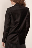Forte Forte Stretch Velvet Masculine Jacket in Noir