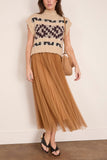 Forte Forte Tulle Soleil Plisse Skirt in Antique Gold