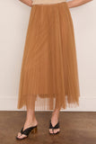 Forte Forte Tulle Soleil Plisse Skirt in Antique Gold