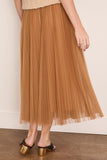 Forte Forte Tulle Soleil Plisse Skirt in Antique Gold