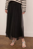 Forte Forte Tulle Soleil Plisse Skirt in Noir