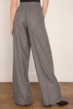 Forte Forte Wool Cloth Palazzo Pants in Grigio Melange