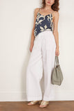 Forte Forte Chic Cotton Linen Wide Leg Pants in Giglio