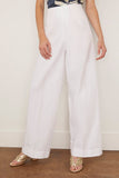 Forte Forte Chic Cotton Linen Wide Leg Pants in Giglio