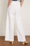 Forte Forte Chic Cotton Linen Wide Leg Pants in Giglio