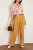 Forte Forte Chic Linen Canvas Darted Pants in Grano