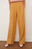 Forte Forte Chic Linen Canvas Darted Pants in Grano
