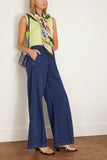 Forte Forte Pants Cotton Denim Cavalry Elasticated Wide Leg Pants in Indigo Cotton Denim Cavalry Elasticated Wide Leg Pants in Indigo