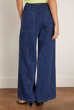 Forte Forte Pants Cotton Denim Cavalry Elasticated Wide Leg Pants in Indigo Cotton Denim Cavalry Elasticated Wide Leg Pants in Indigo