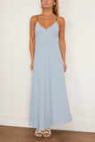 Forte Forte Dresses Cotton Denim Cavalry Slipdress in Bleach Cotton Denim Cavalry Slipdress in Bleach