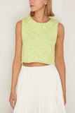 Forte Forte Tops Graphic Moulin Micro Vest in Reflex Graphic Moulin Micro Vest in Reflex