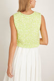 Forte Forte Tops Graphic Moulin Micro Vest in Reflex Graphic Moulin Micro Vest in Reflex