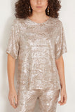 Forte Forte Tops La Danza Del Mare Sequined T-Shirt in Silver Forte Forte La Danza Del Mare Sequined T-Shirt in Silver