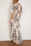Forte Forte The Secret Lily Print Linen Silk Gauze Dress in Orchidea