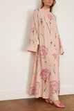 Giambattista Valli Macro Carnation Kaftan Dress in Rose