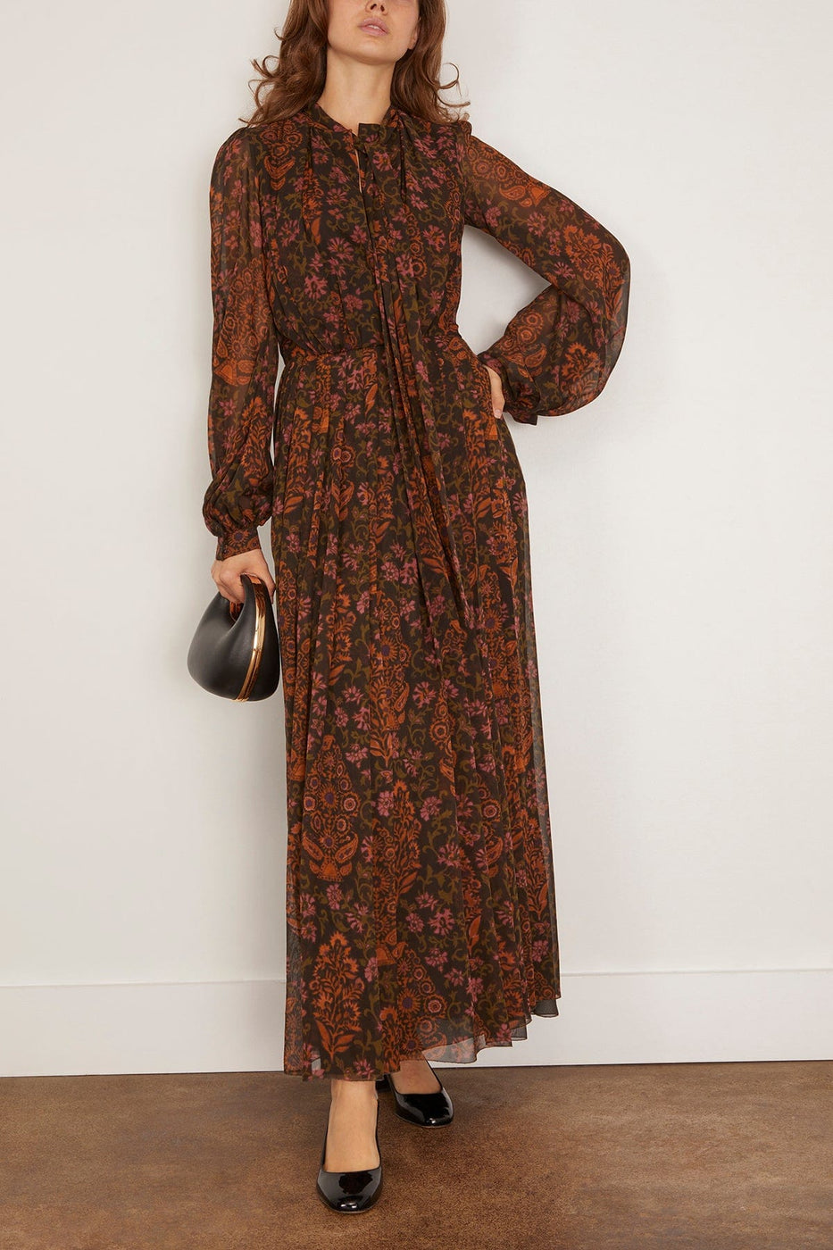 Giambattista Valli Paisley Dress in Brown