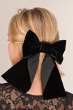 Gigi Burris Faustine Bow in Black Velvet