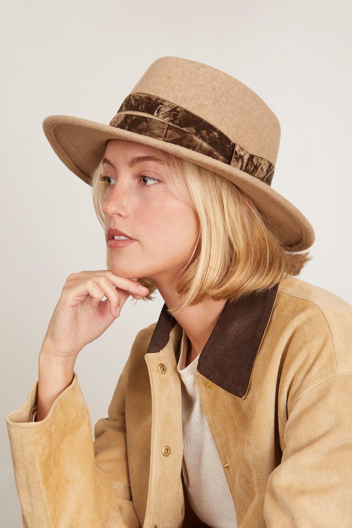 Gigi Burris Noelle Hat in Creme Melange