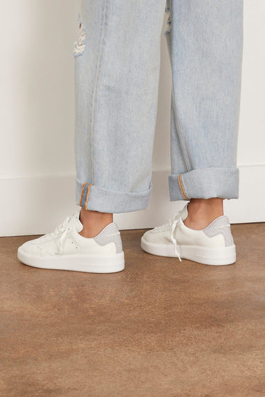 Golden Goose Low Top Sneakers Pure Star Sneaker in White/Silver Golden Goose Pure Star Sneaker in White/Silver