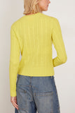 Guest In Residence Sweaters Cable Shrunken Crew in Lemon Guest in Residence Cable Shrunken Crew in Lemon