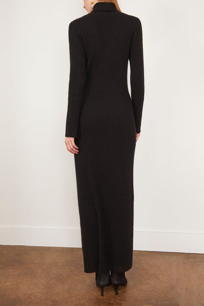 Guest In Residence Casual Dresses Wide Rib Turtleneck Dress in Black Guest in Residence Wide Rib Turtleneck Dress in Black