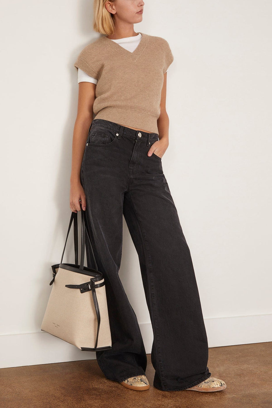 Guest In Residence Rib Vest in Taupe