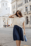Marni High Waisted Midi Skirt in Ink