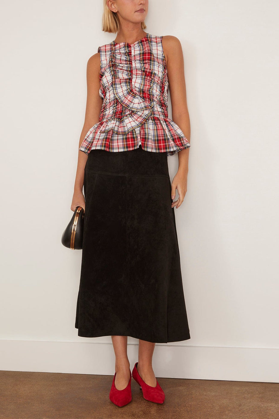 Hunter Bell Doering Top in Carlyle Plaid