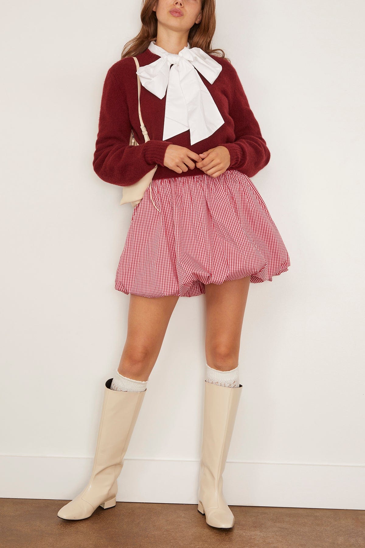 Hunter Bell Kinsley Bubble Skirt in Carmine Check