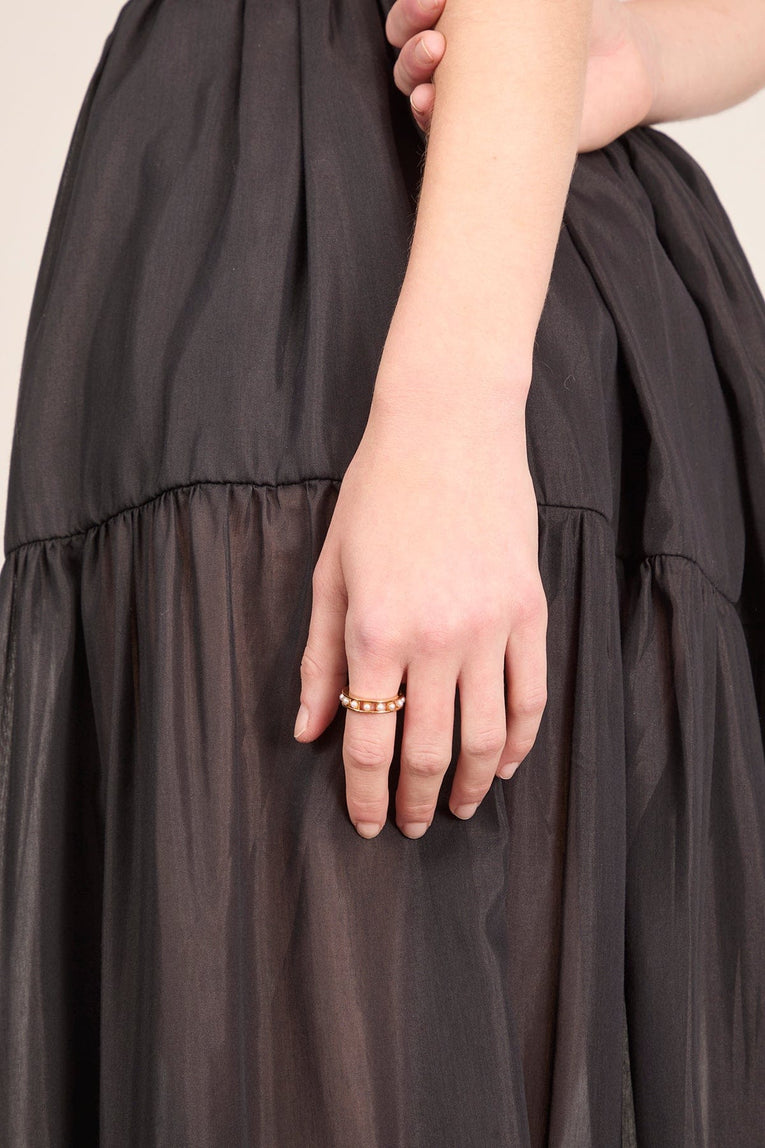 ivi Tiger Pearl Ring in Yellow Gold