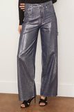 Etoile Isabel Marant Pants Cover Metallic Coated Jean in Silver Isabel Marant Etoile Cover Metallic Coated Jean in Silver