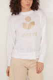 Etoile Isabel Marant Klowia Tee in White/Light Gold
