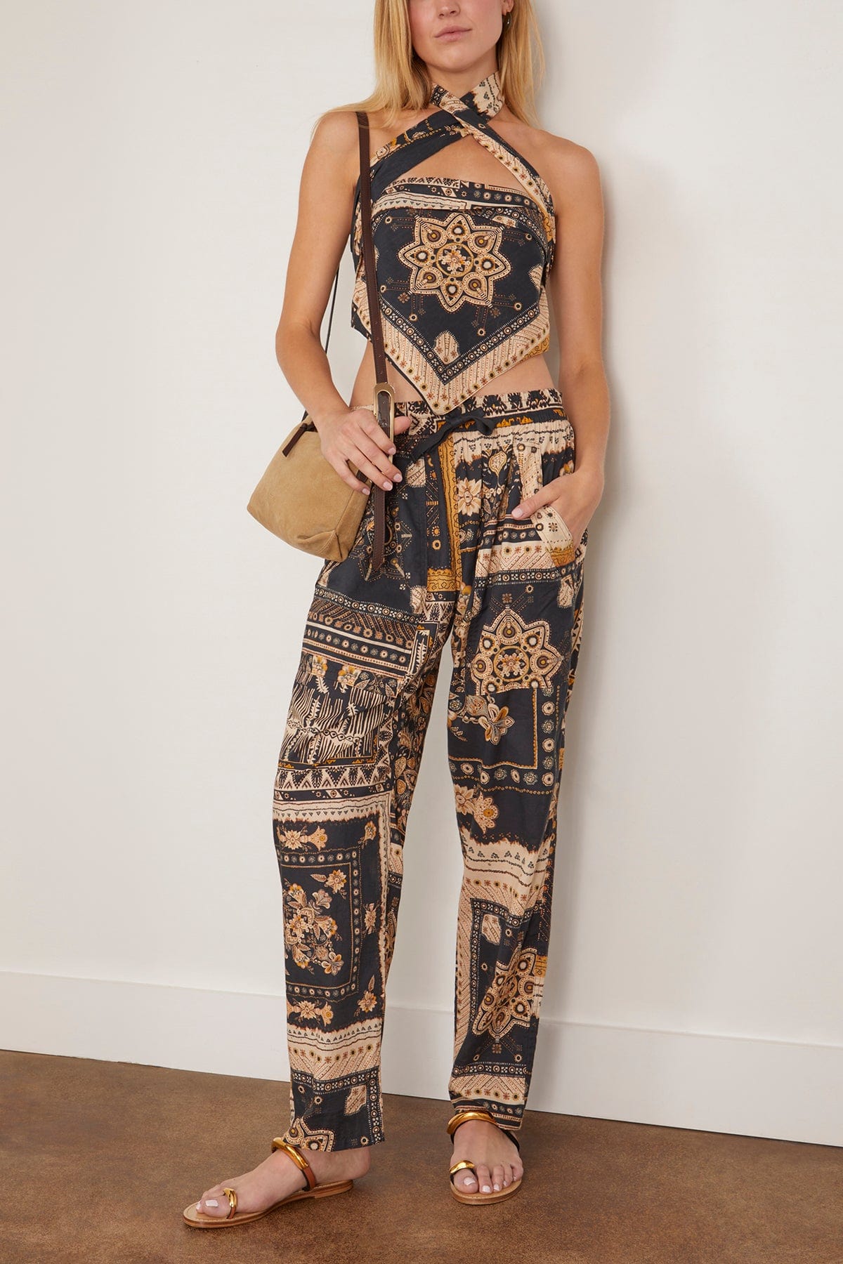 Isabel Marant Pants Fedora Pants in Black/Ochre Isabel Marant Fedora Pants in Black/Ochre