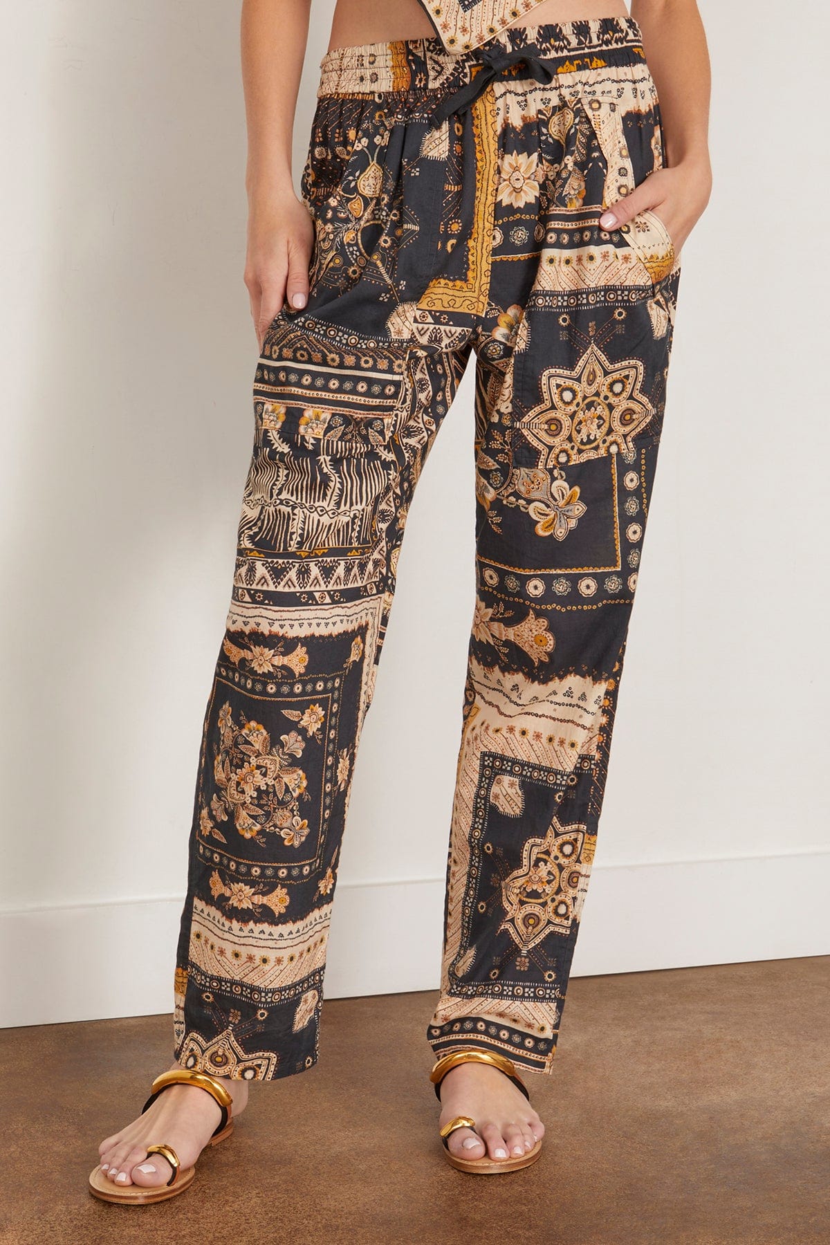 Isabel Marant Pants Fedora Pants in Black/Ochre Isabel Marant Fedora Pants in Black/Ochre
