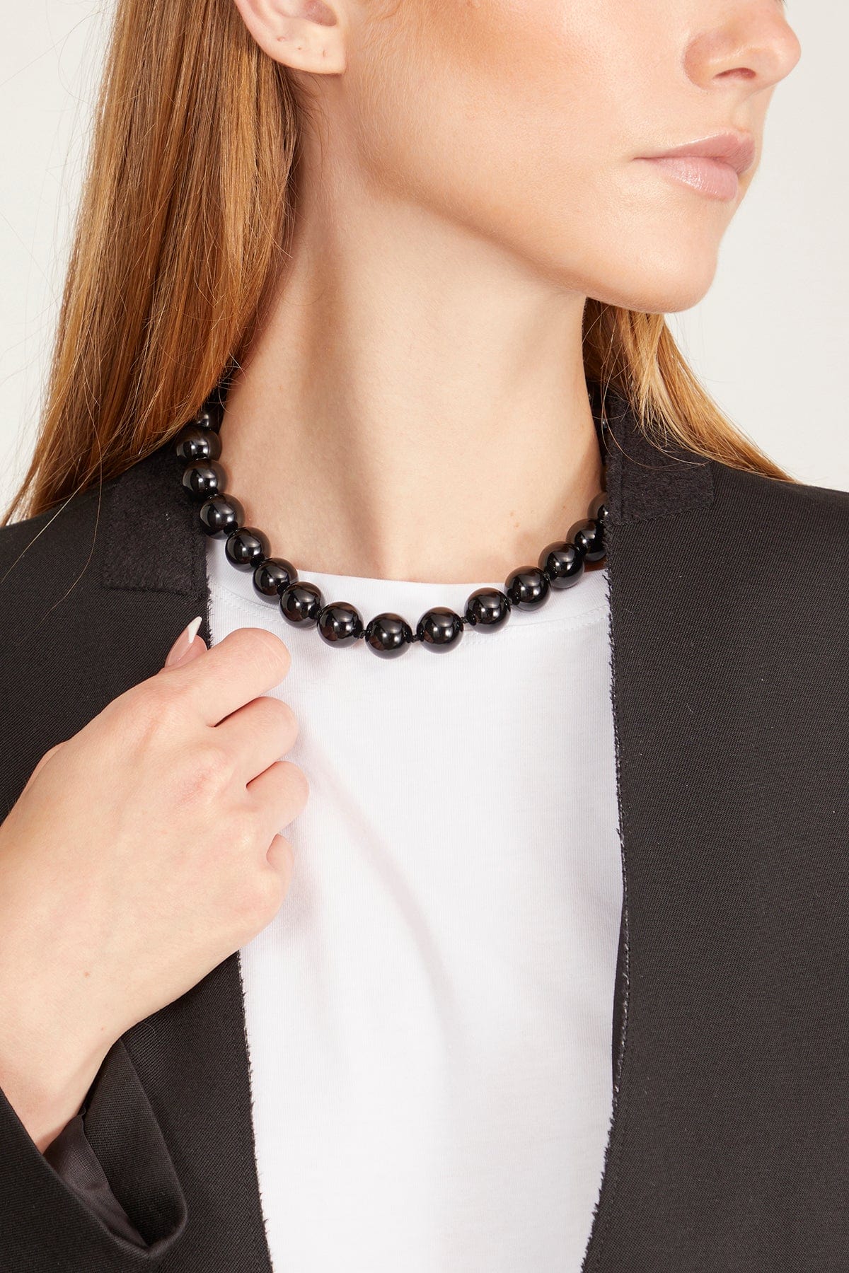 ivi Necklaces Linda Onyx Necklace in Yellow Gold IVI Linda Onyx Necklace in Yellow Gold