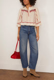 Etoile Isabel Marant Juline Top in Beige/Red