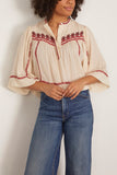 Etoile Isabel Marant Juline Top in Beige/Red