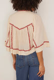 Etoile Isabel Marant Juline Top in Beige/Red