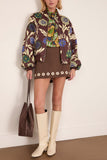 Alemais Jasper Bomber Jacket in Chocolate