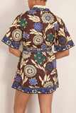 Alemais Jasper Mini Dress in Chocolate
