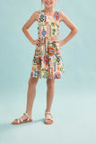 Hunter Bell June Dress Kids in Coastal Conversation