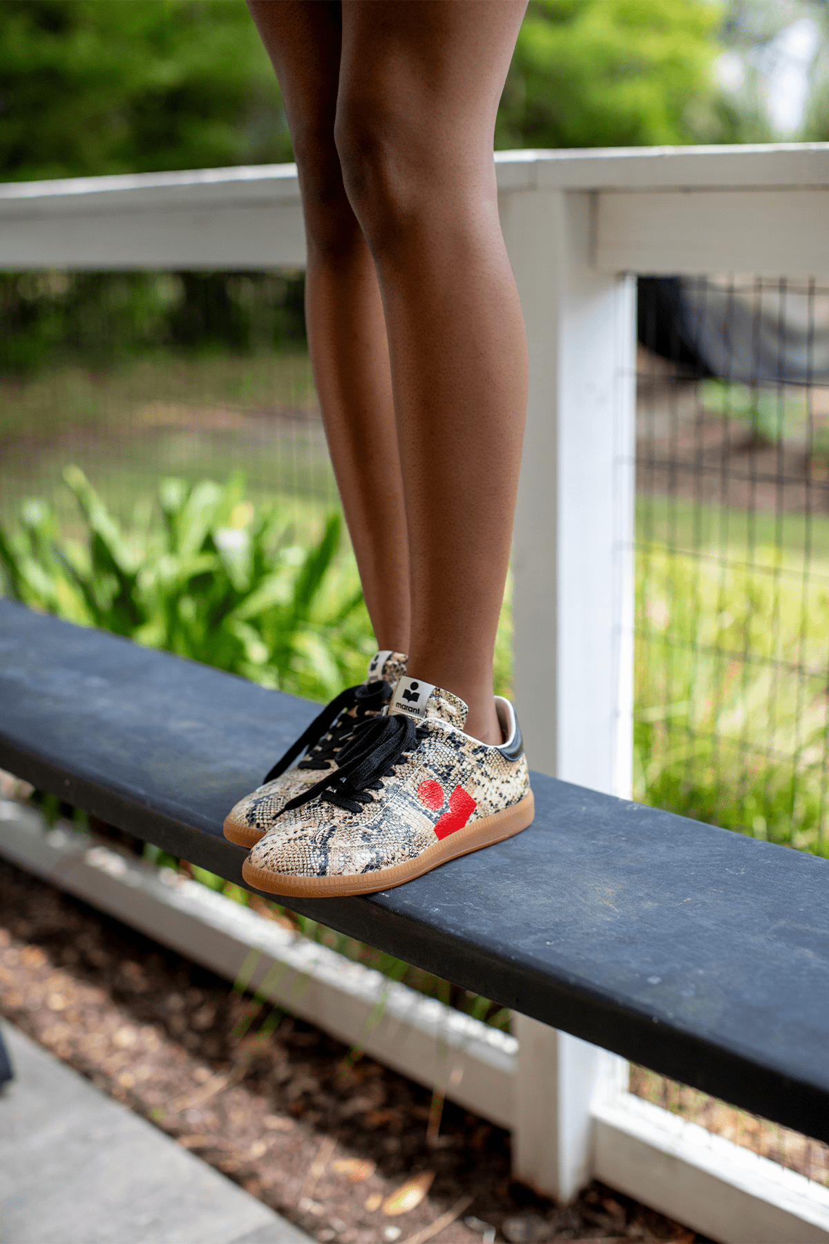 Isabel Marant Low Top Sneakers Kaycee Sneaker in Beige/Red Isabel Marant Kaycee Sneaker in Beige/Red