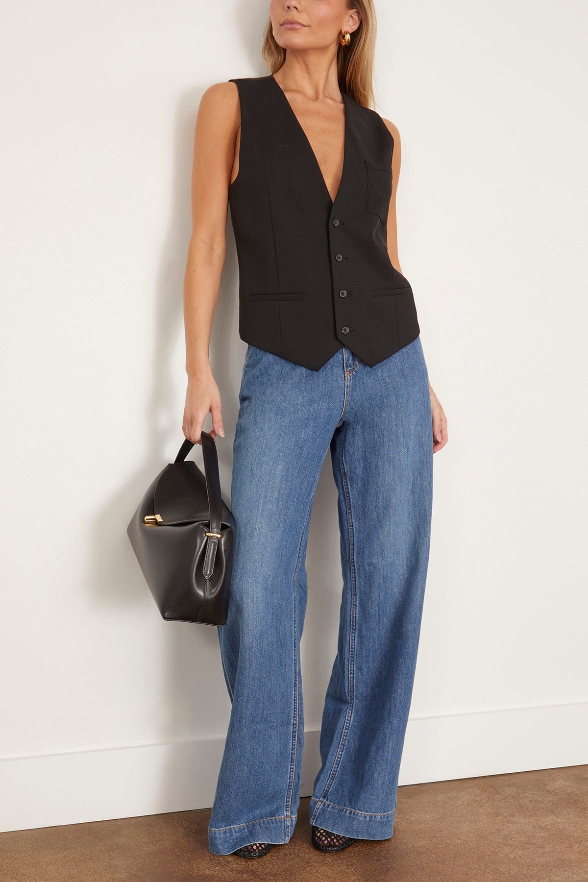 La Collection Tops Bobby Vest  in Black La Collection Bobby Vest  in Black